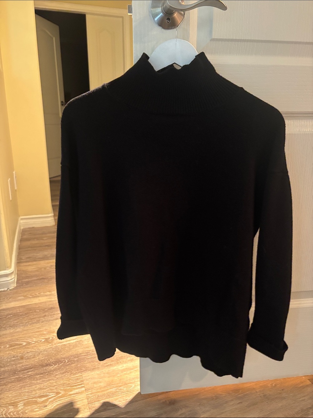 Black turtleneck sweater